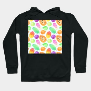 Bright watercolor tropical fruit pattern Hoodie